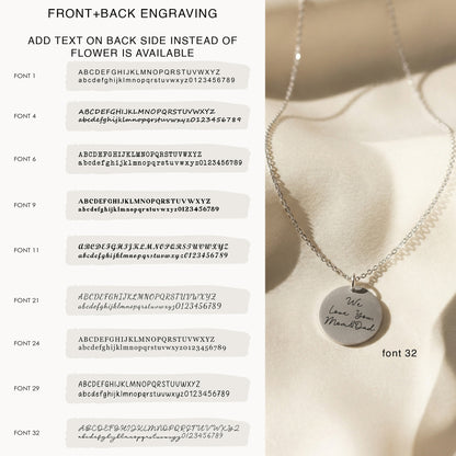 Personalized Birth Month Flower Bouquet Necklace