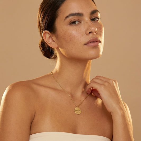 Custom Handwriting Disc Necklace