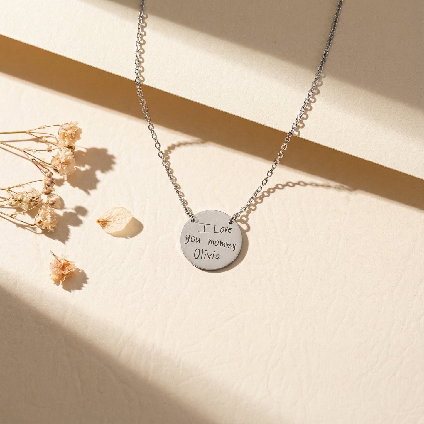 Actual Handwriting Engraved Necklace