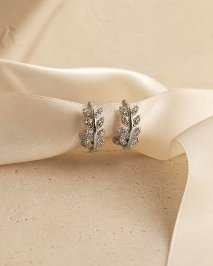 Willow Leaf CZ Huggies