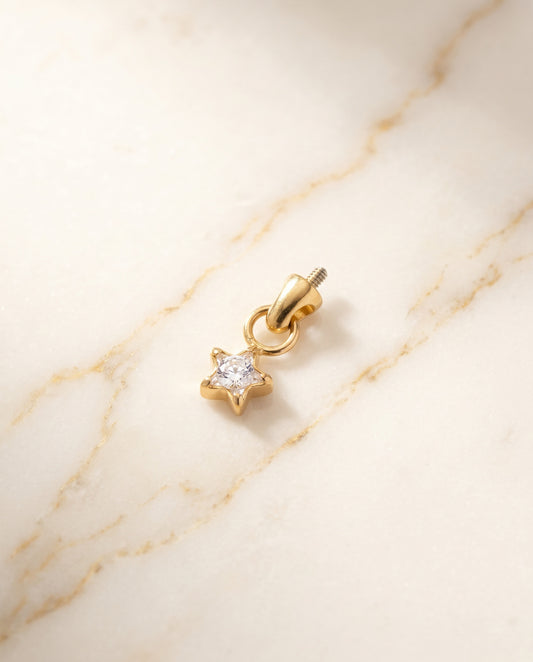 Star Drop Flat Back Stud