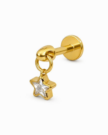 Star Drop Flat Back Stud