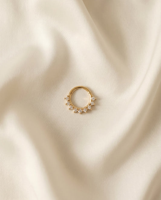 CZ Pave Daith Clicker Hoop Ring