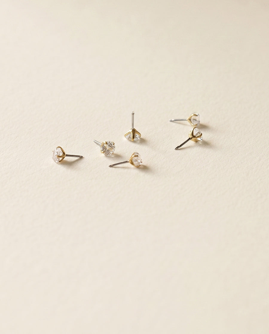 3mm Princess Cut CZ Threadless Back