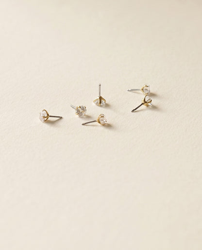 3mm Princess Cut CZ Threadless Back