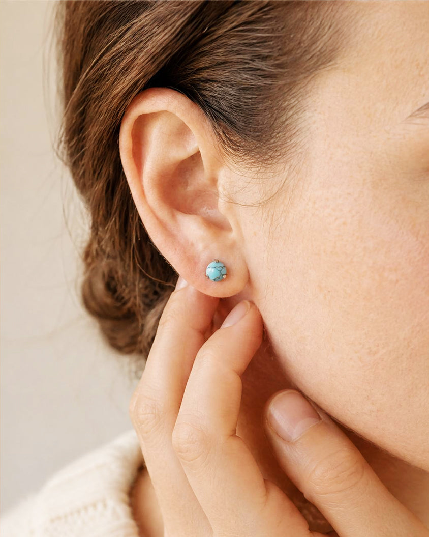The Turquoise Ball Internally Threaded Stud