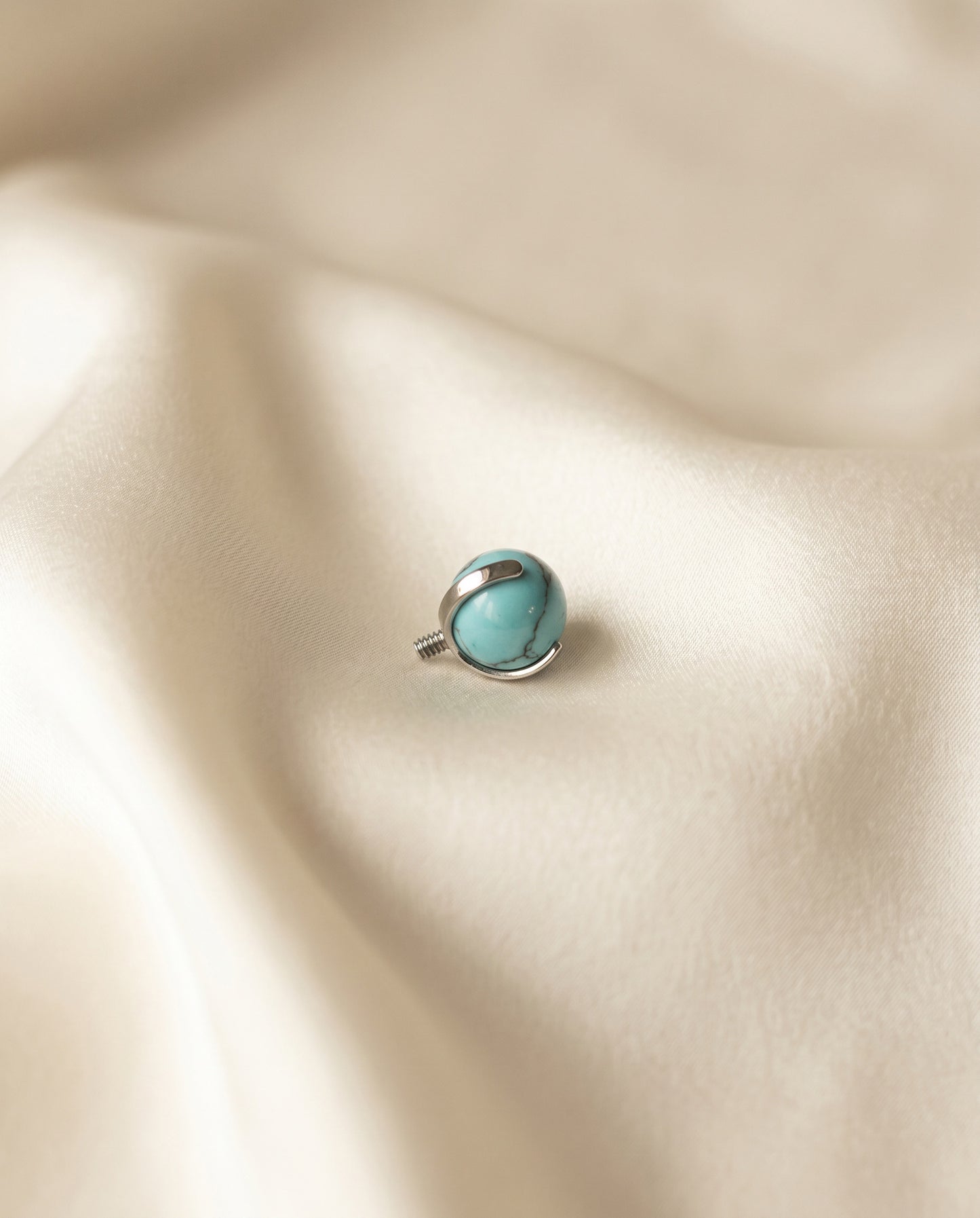 The Turquoise Ball Internally Threaded Stud