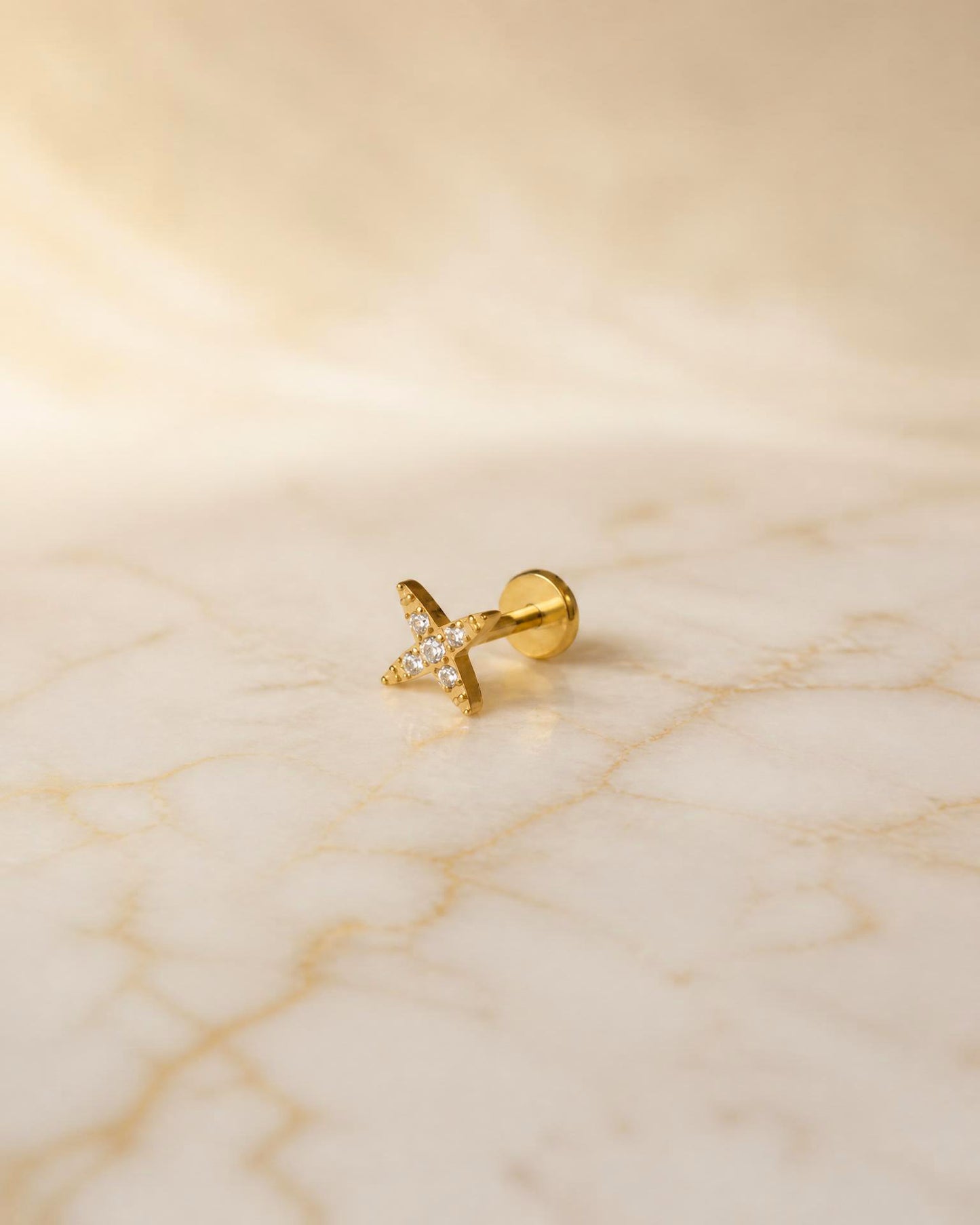 Pavé North Star Internally Threaded Stud
