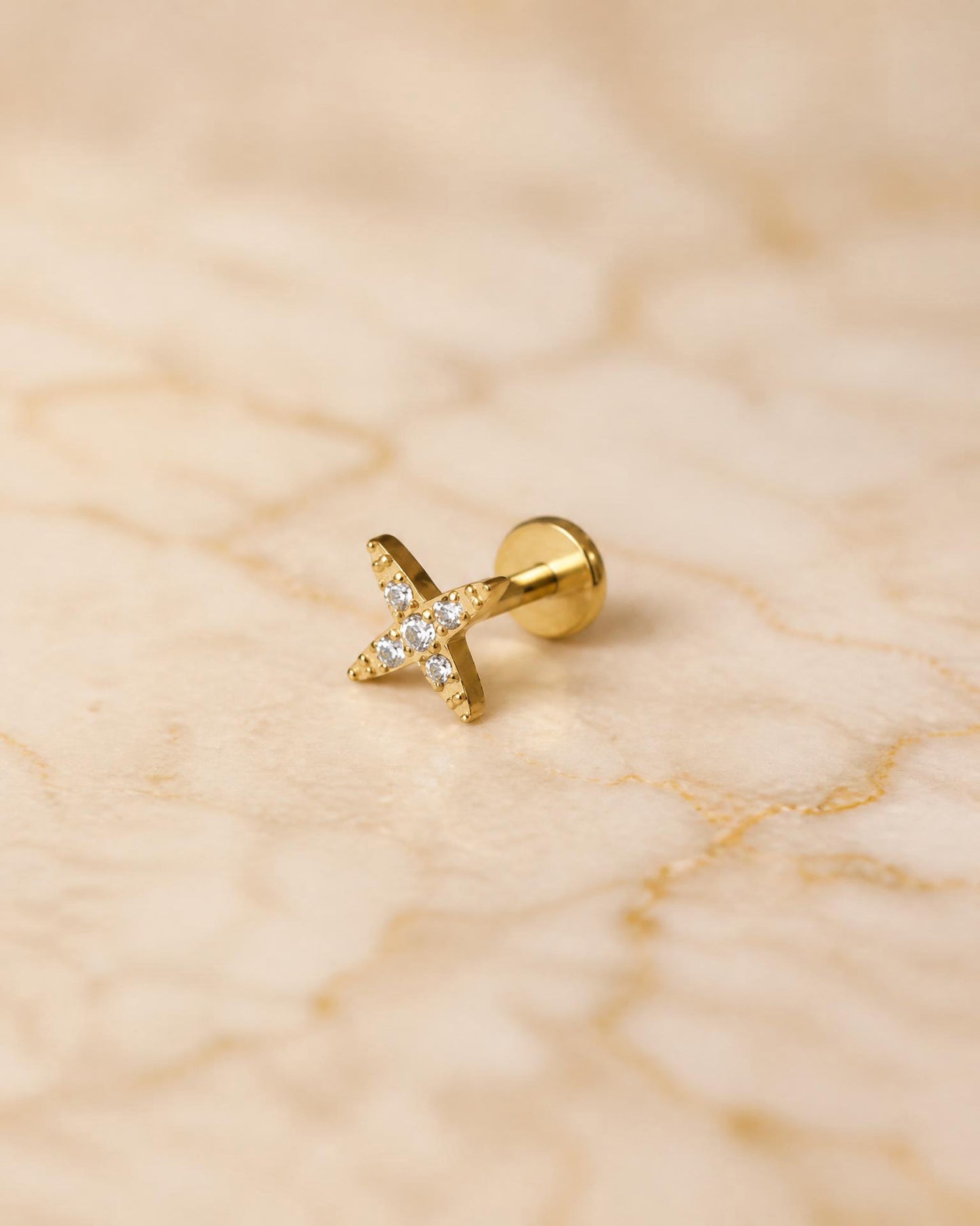 Pavé North Star Internally Threaded Stud