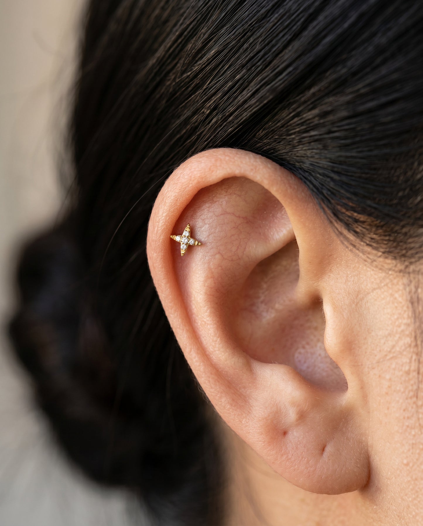 Pavé North Star Internally Threaded Stud