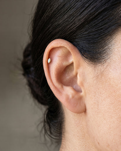 Marquise White Opal Stud