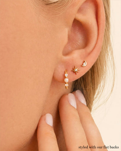 Dainty Crystal Starburst Threadless Labret