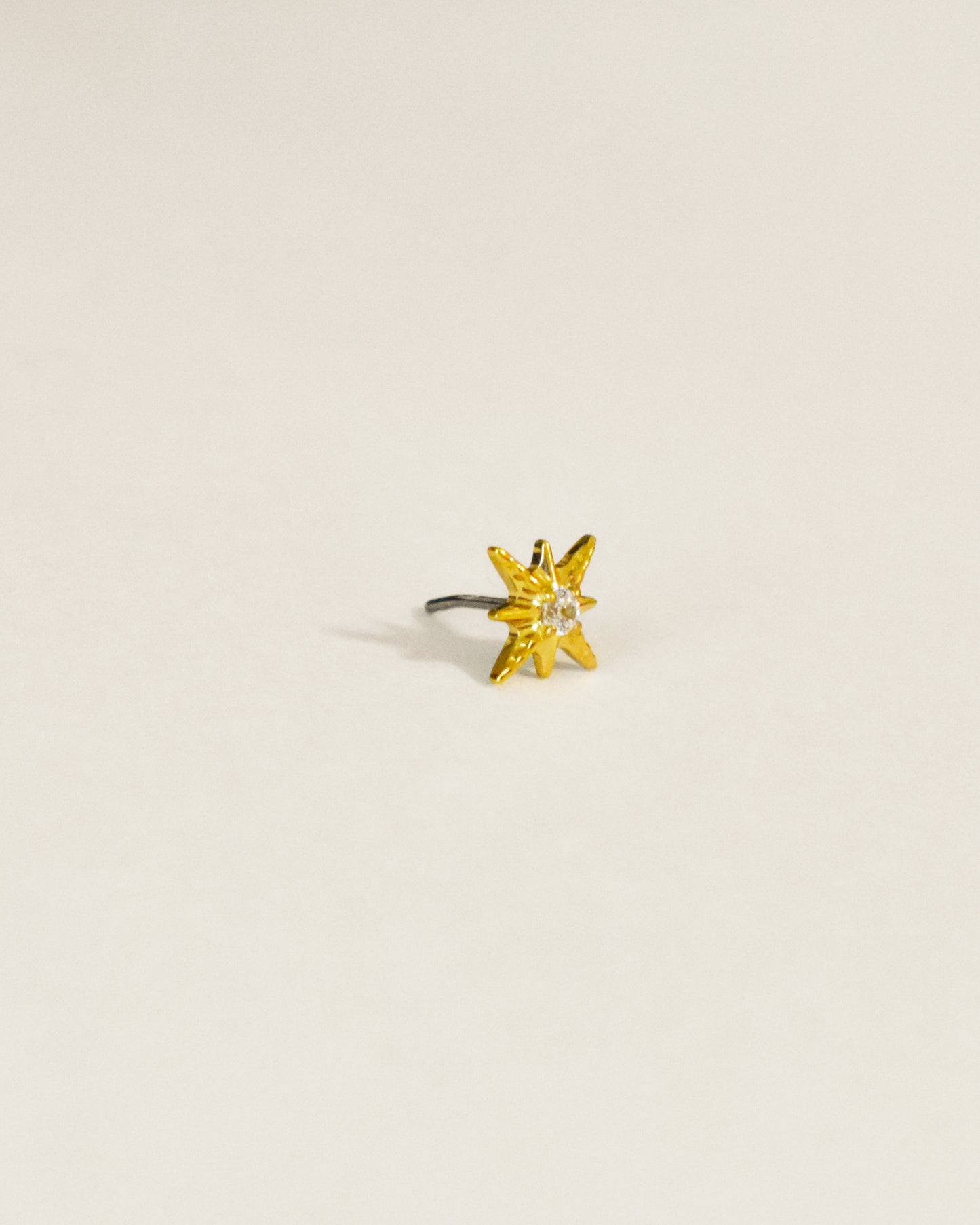 Dainty Crystal Starburst Threadless Labret