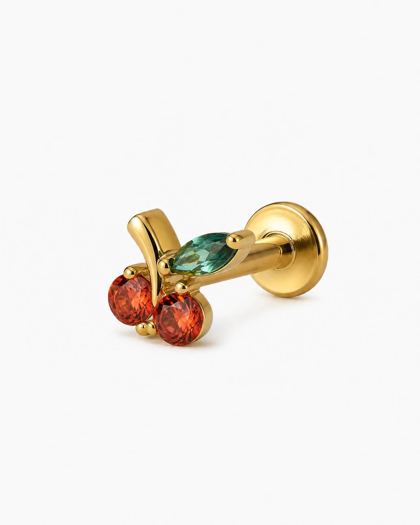 Cute Fruit Cherry Internally Threaded Flat Back
