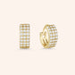 petite mini pave hoop cz earrings in gold