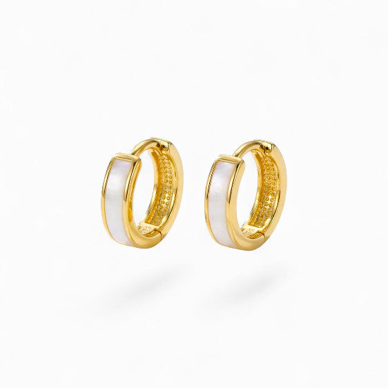 Mother of Pearl Hoops