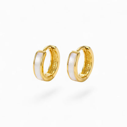 Mother of Pearl Hoops