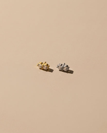 Tiny Double Stack ZC Stone Internally Threaded Stud