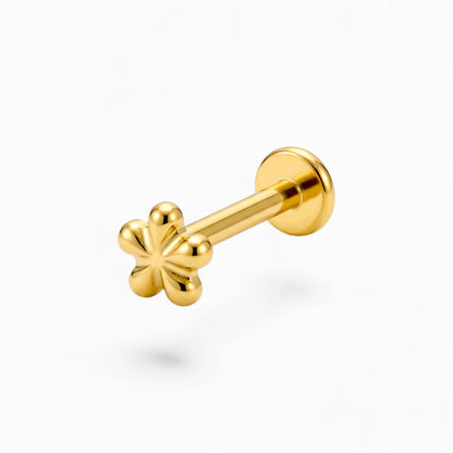 Tiny Star Flower Threadless Stud