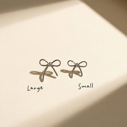 Cute Bow Internally Threaded Flat Back