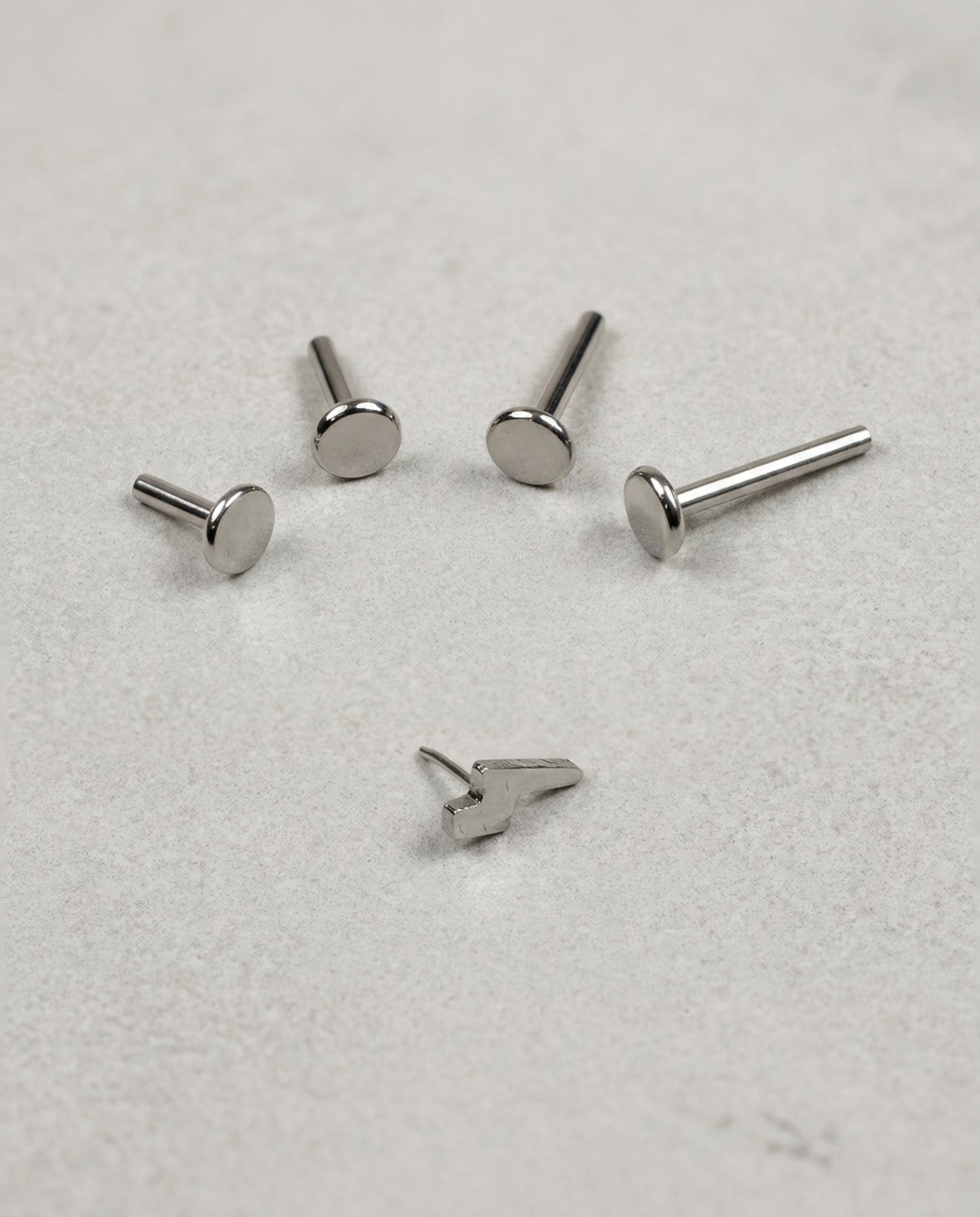 Mini Lightning Bolt Threadless Stud