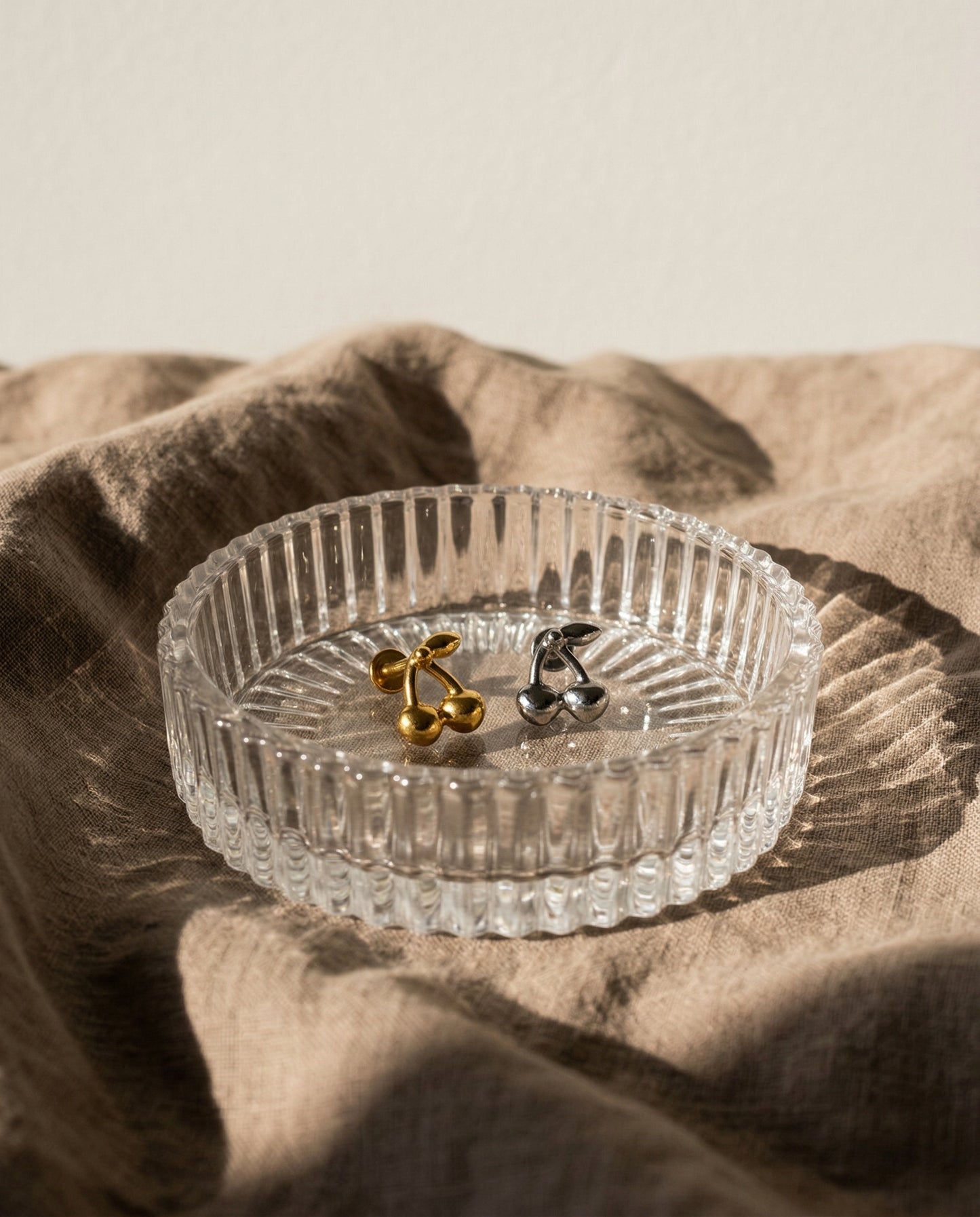 Cherry Threadless Flat Back Stud