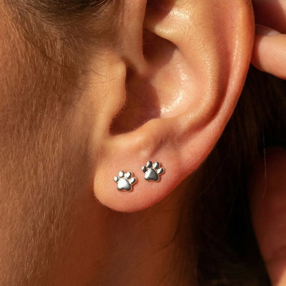 Paw Titanium Threadless Flat Back Stud