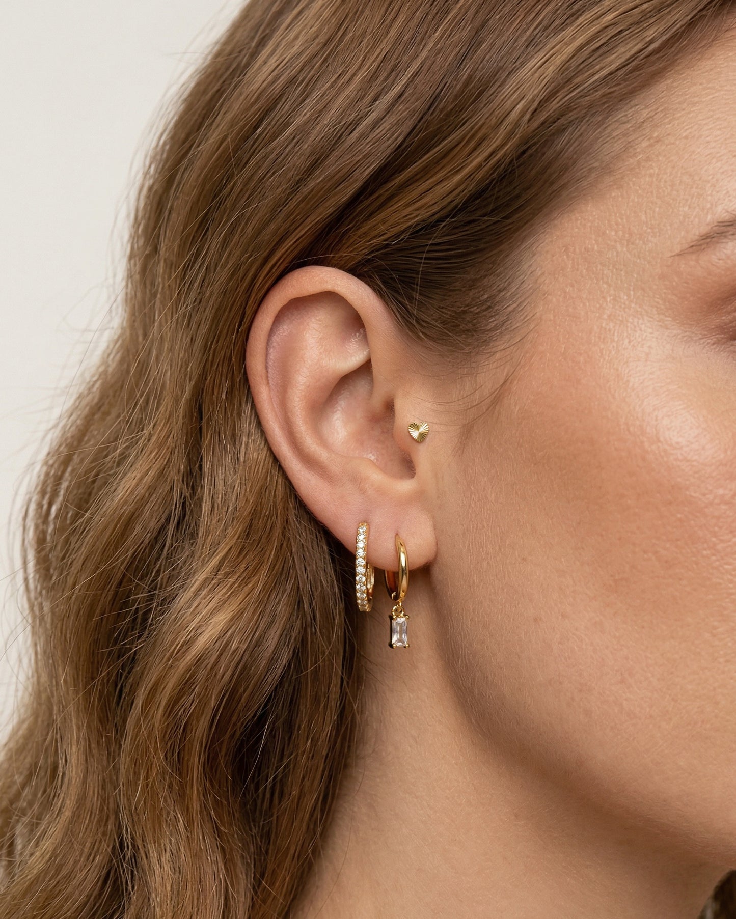 Textured Heart Threadless Flat Back