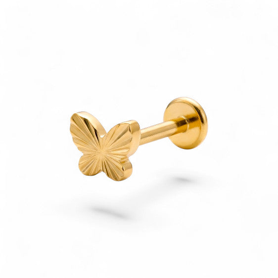 Textured Butterfly Threadless Flat Back