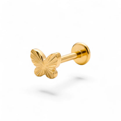 Textured Butterfly Threadless Flat Back