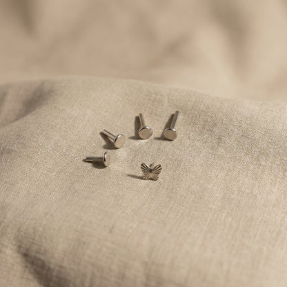 Textured Butterfly Threadless Flat Back