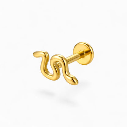 The Serpentine Titanium Flat Back Stud