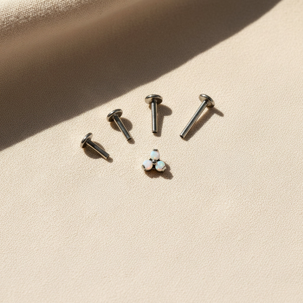 Trinity Pearl Internally Threaded Flat Back