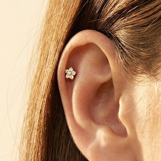 The Radiant Bloom Internally Threaded Flat Back