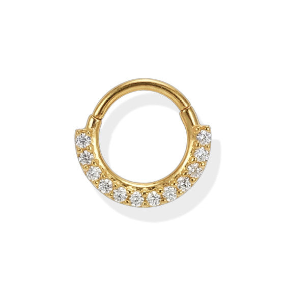 The Aurora Pave Hinged Hoop