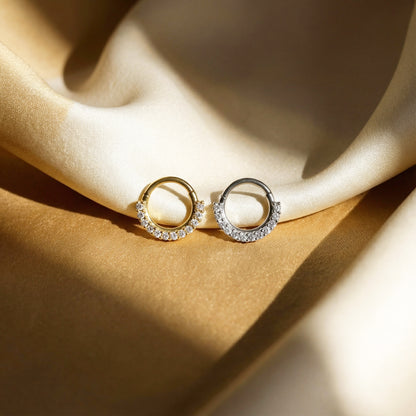 The Aurora Pave Hinged Hoop