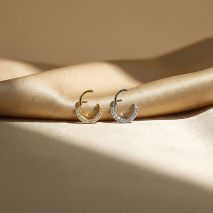 The Aurora Pave Hinged Hoop