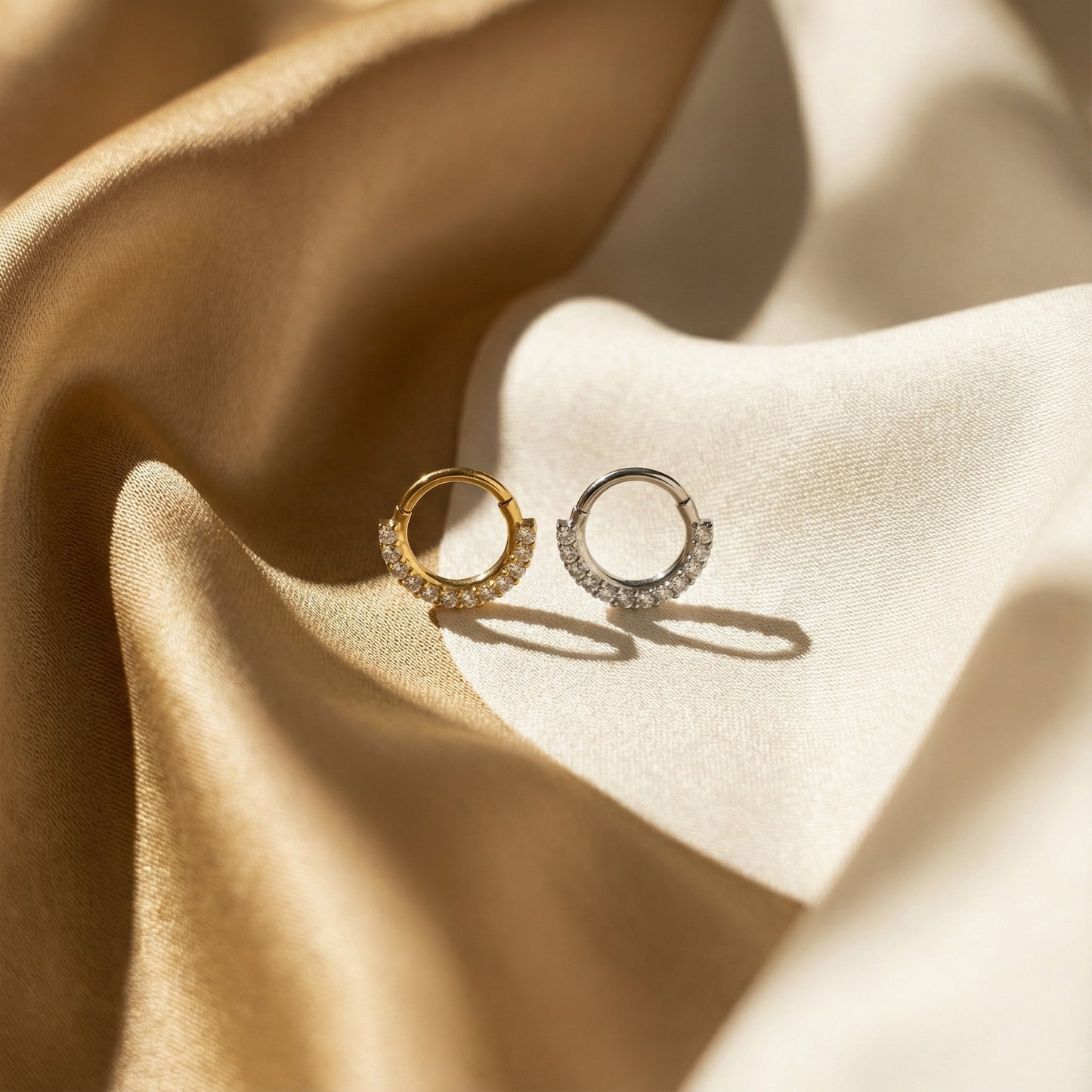 The Aurora Pave Hinged Hoop