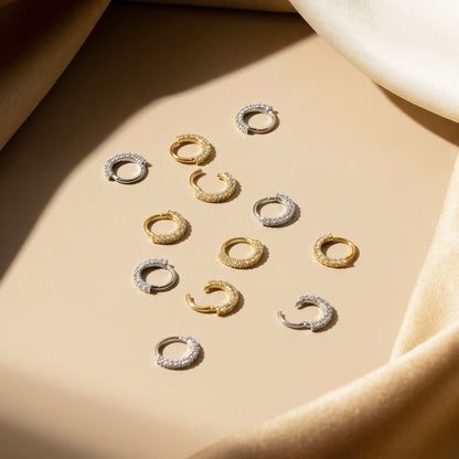 The Aurora Pave Hinged Hoop