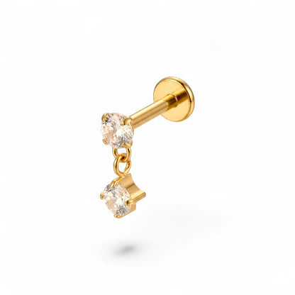 CZ Double Drop Dangle