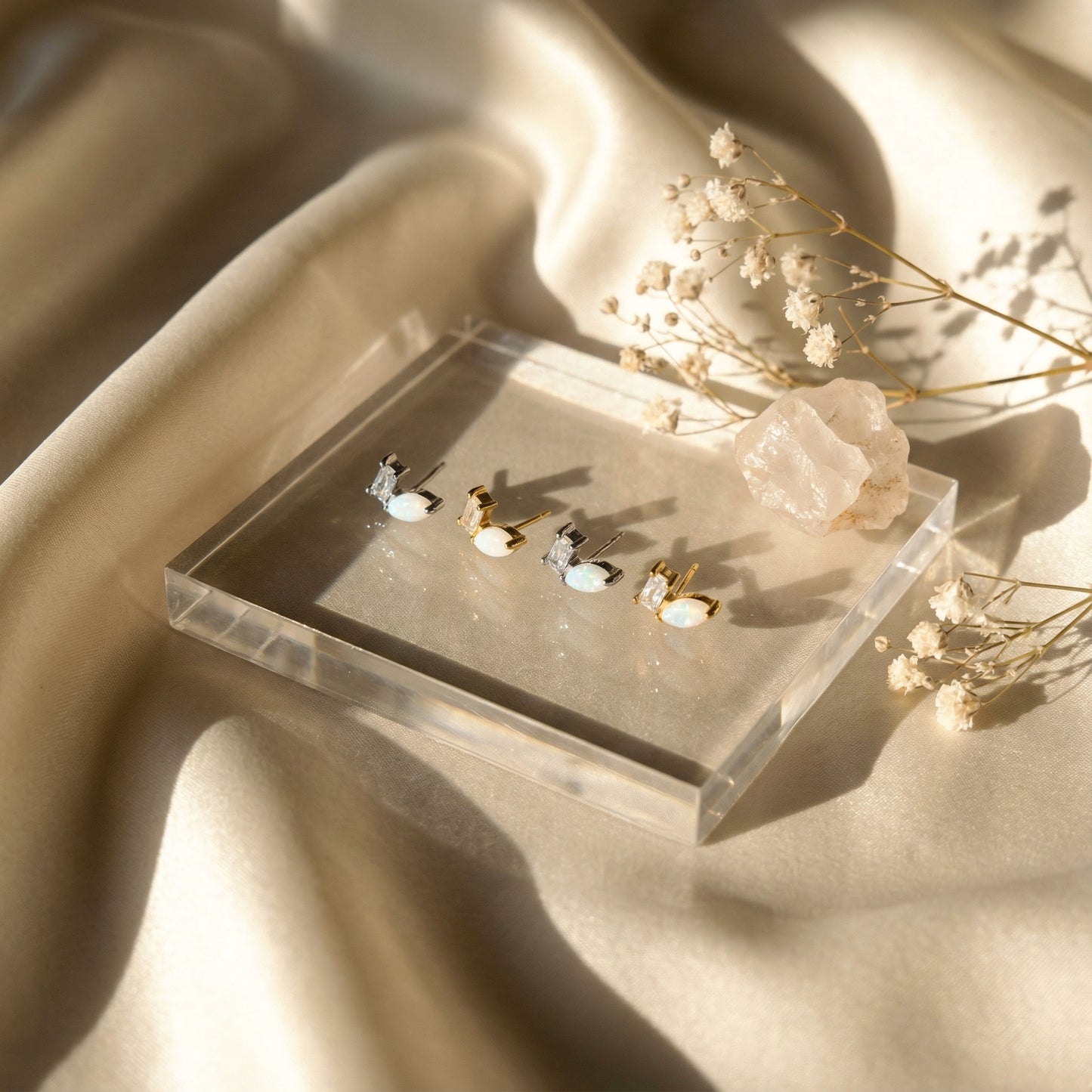 Opal & Baguette Push-Pin