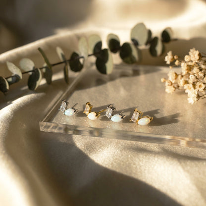 Opal & Baguette Push-Pin