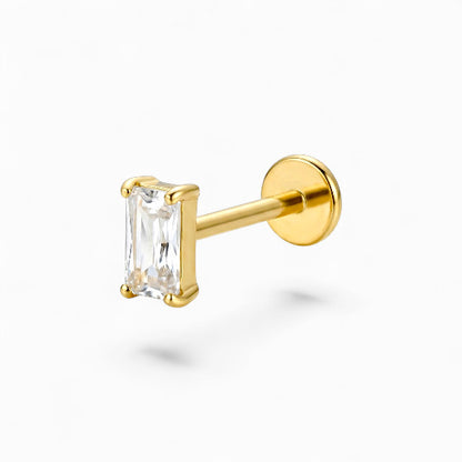 Tiny Baguette Threadless Flat Back