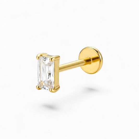 Tiny Baguette Threadless Flat Back