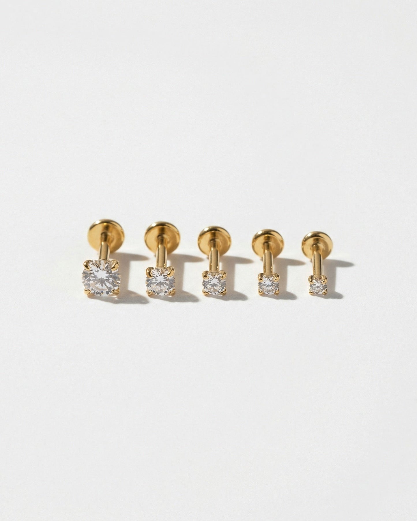 1.5-4mm CZ Threadless Flat Back