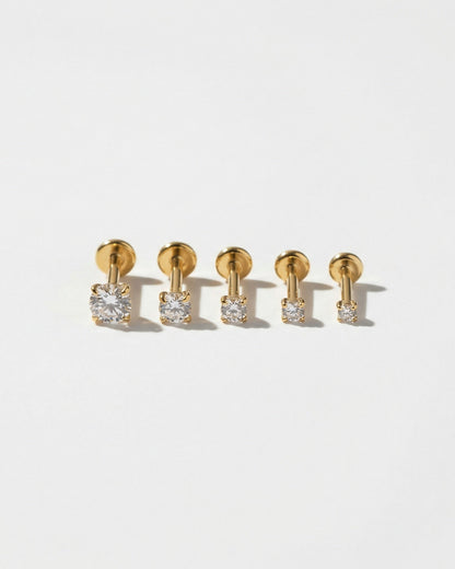 1.5-4mm CZ Threadless Flat Back