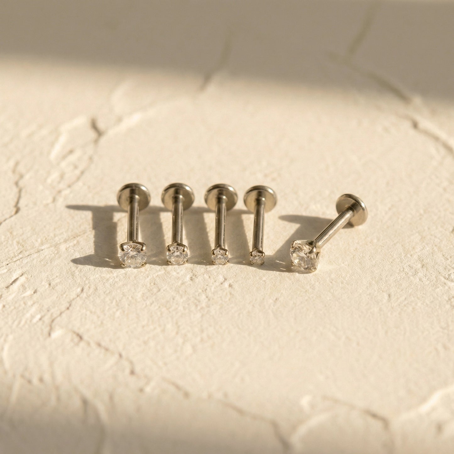 1.5-4mm CZ Threadless Flat Back