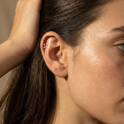 Tiny ZC Heart Internally Threaded Flat Back Stud