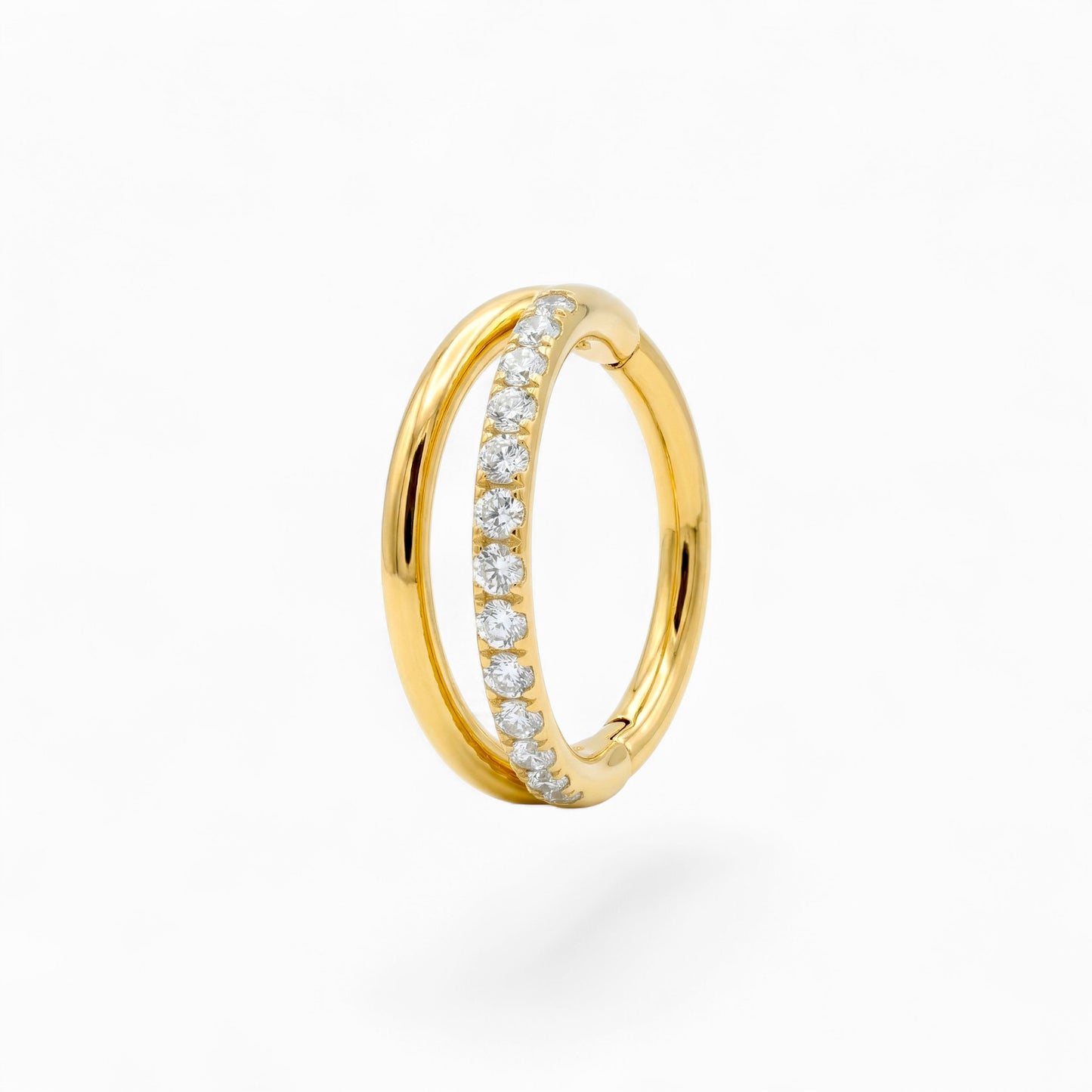 The Muse Double Hoop Segment Ring