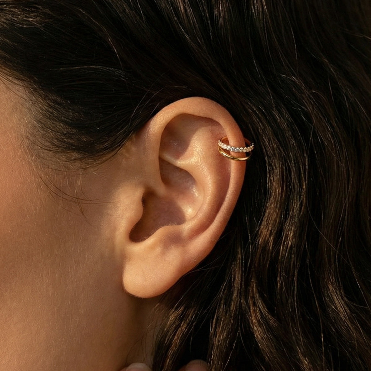 The Muse Double Hoop Segment Ring